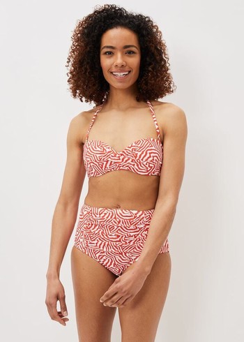 Phase Eight Isabelle Zebra Swimwear Orange/White Australia | QJ4869317